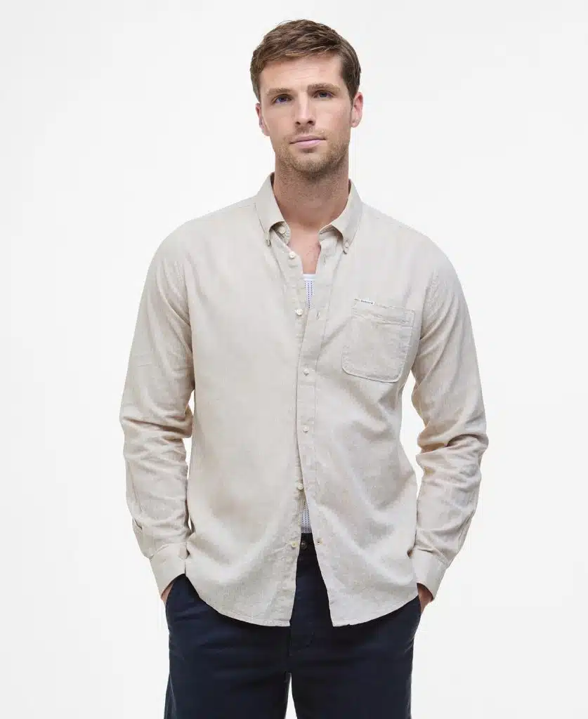 Chemise homme lin coton Nelson Barbour