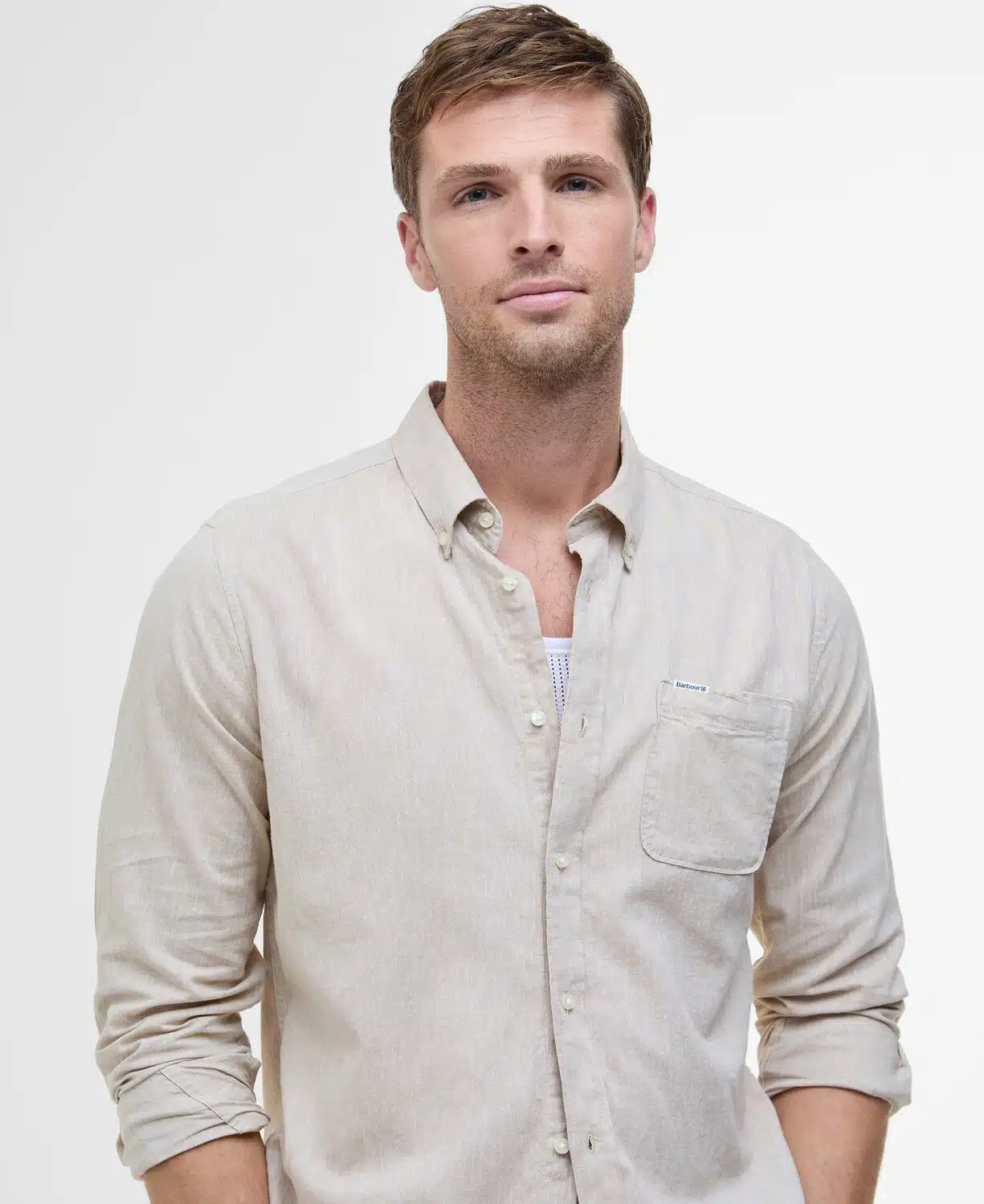 Chemise homme lin coton Nelson Barbour