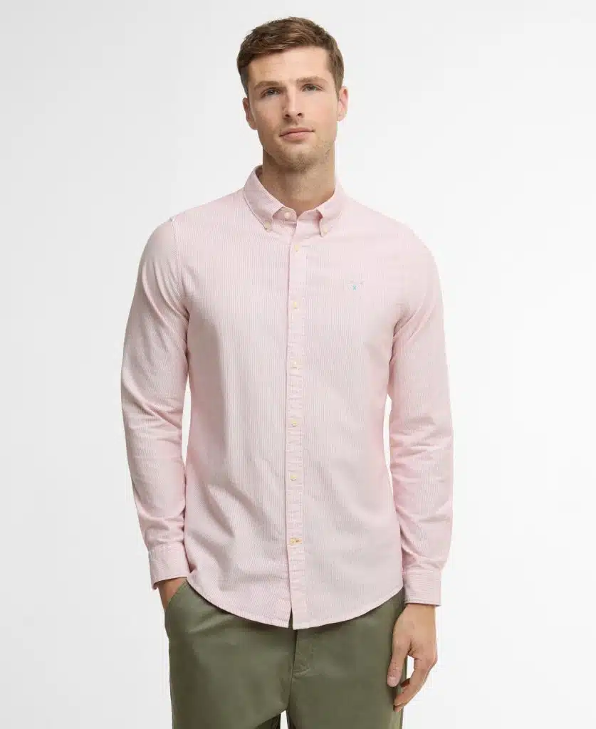 Chemise rayée rouge striped oxtown barbour red