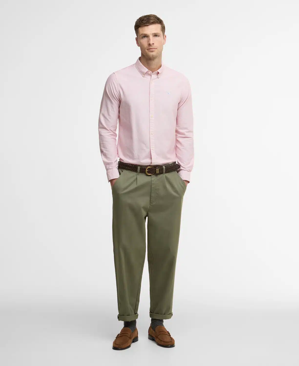 Chemise rayée rouge striped oxtown barbour red