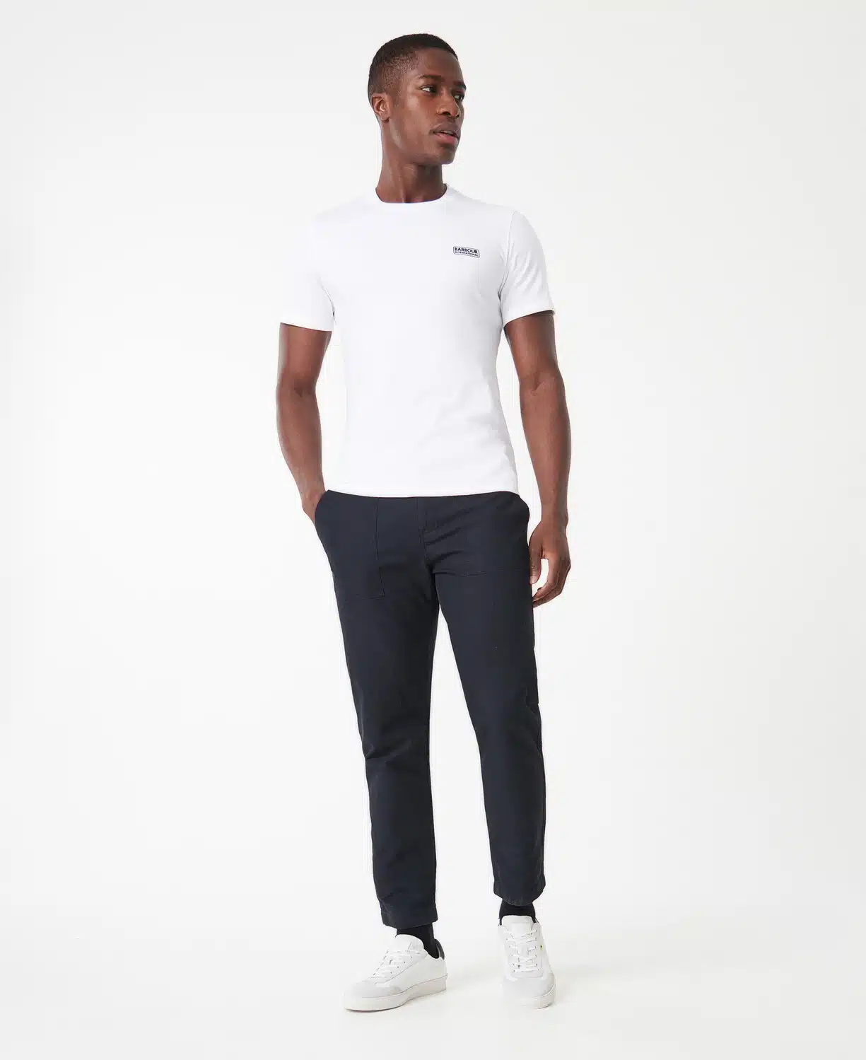 T-shirt homme Small Logo Barbour International blanc