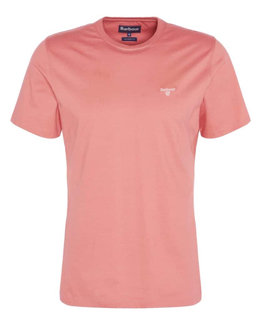 T-shirt essential sports logo Barbour pink clay