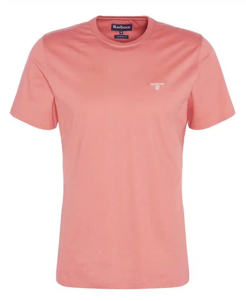 T-shirt essential sports logo Barbour pink clay