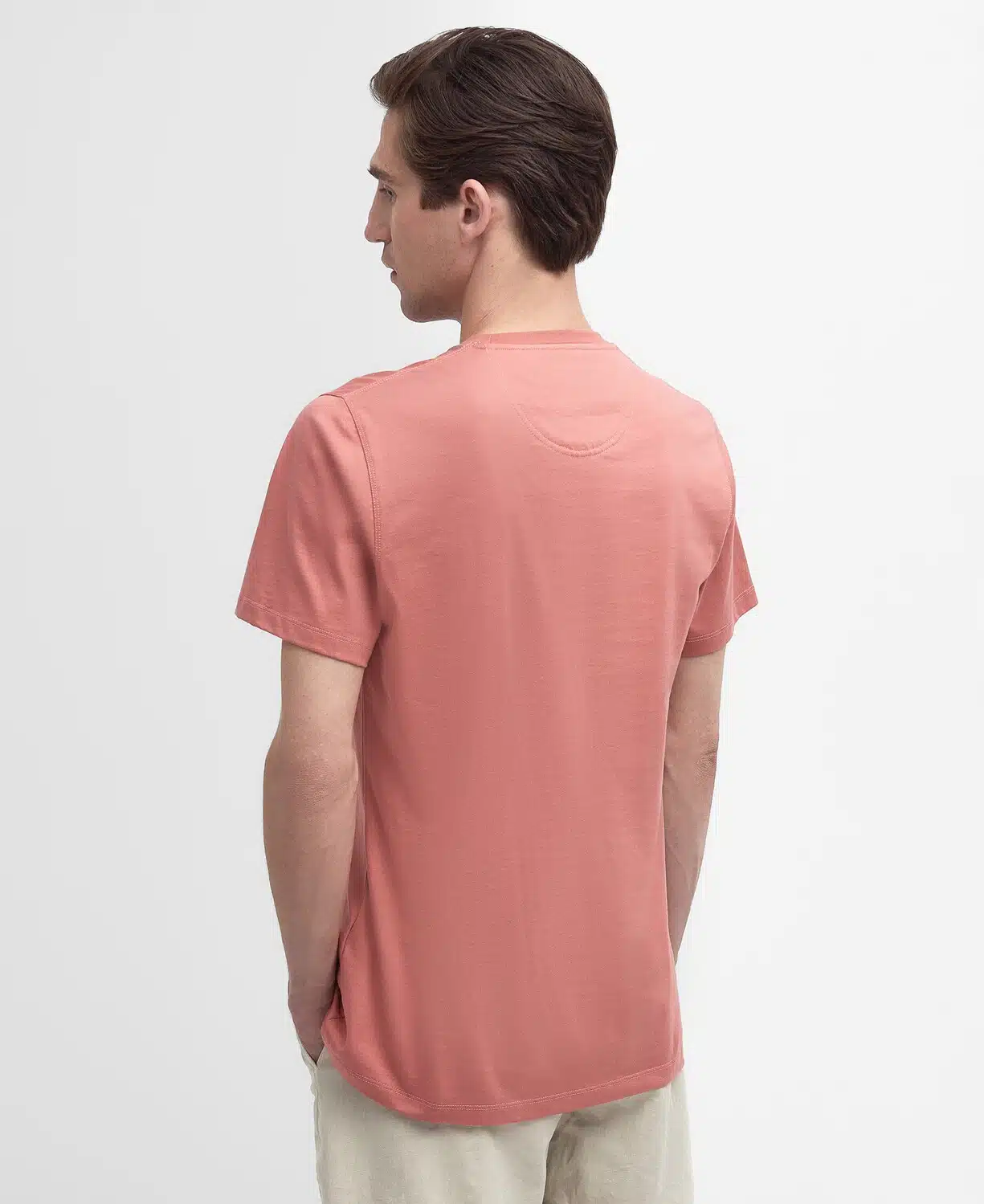T-shirt essential sports logo Barbour pink clay