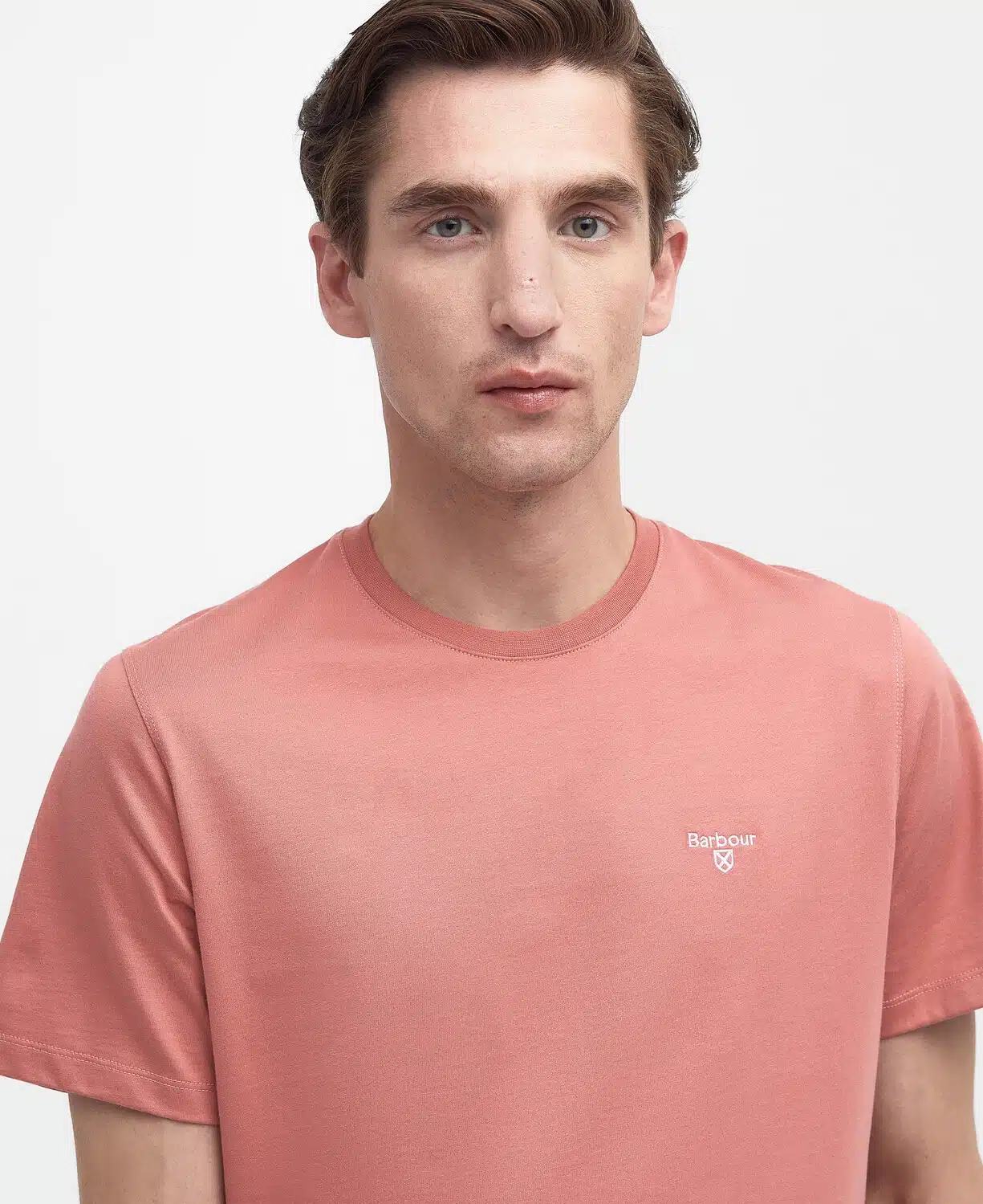 T-shirt essential sports logo Barbour pink clay
