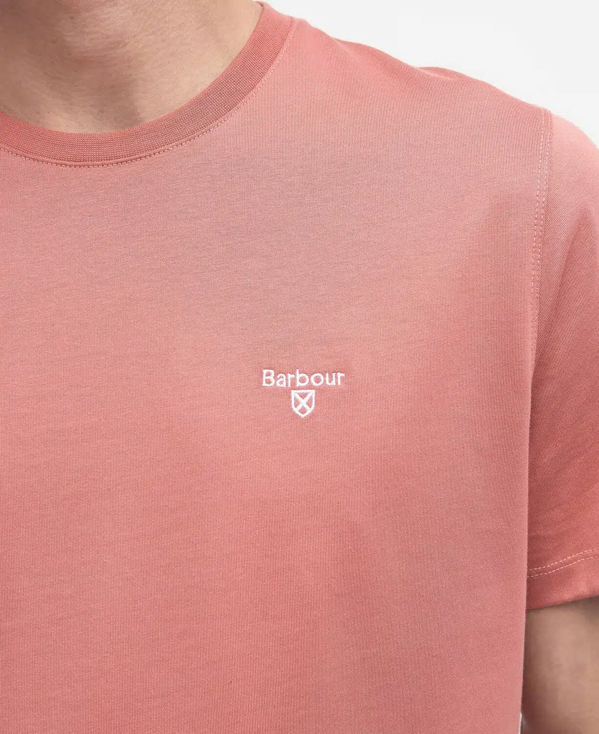 T-shirt essential sports logo Barbour pink clay