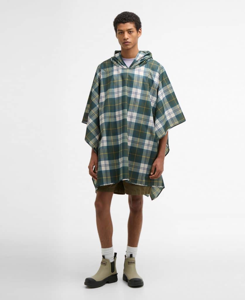 Poncho en tartan imperméable Barbour