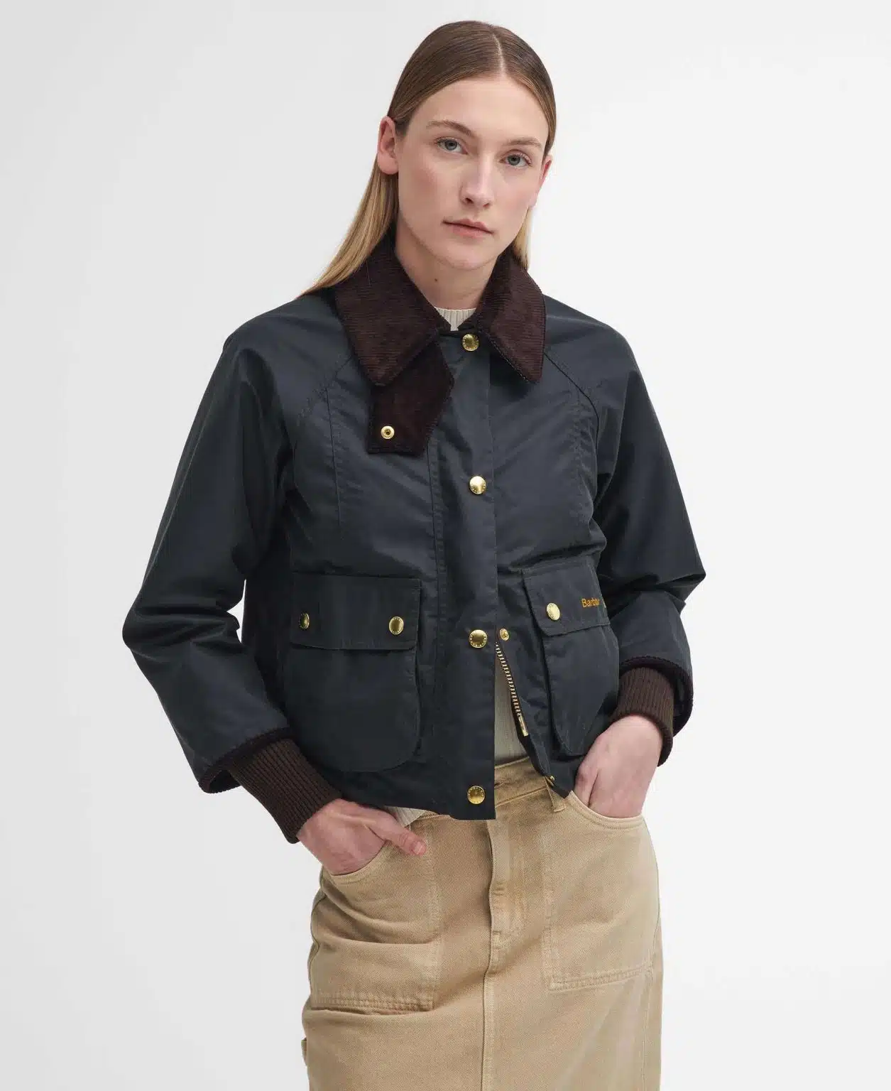 Veste huilée femme Cropped Beadnell Barbour