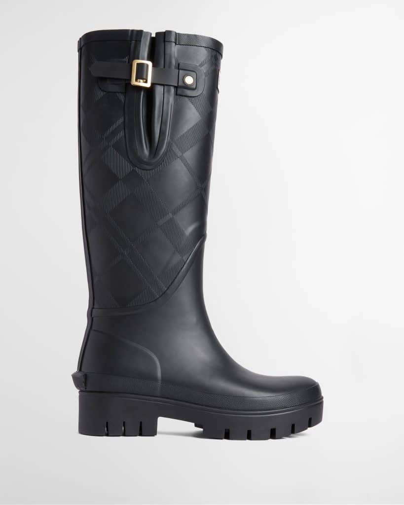 Barbour-bottes-pluie-femme-leighton-tartan-noir-semelle-epaisses-LRF0143BK11-4