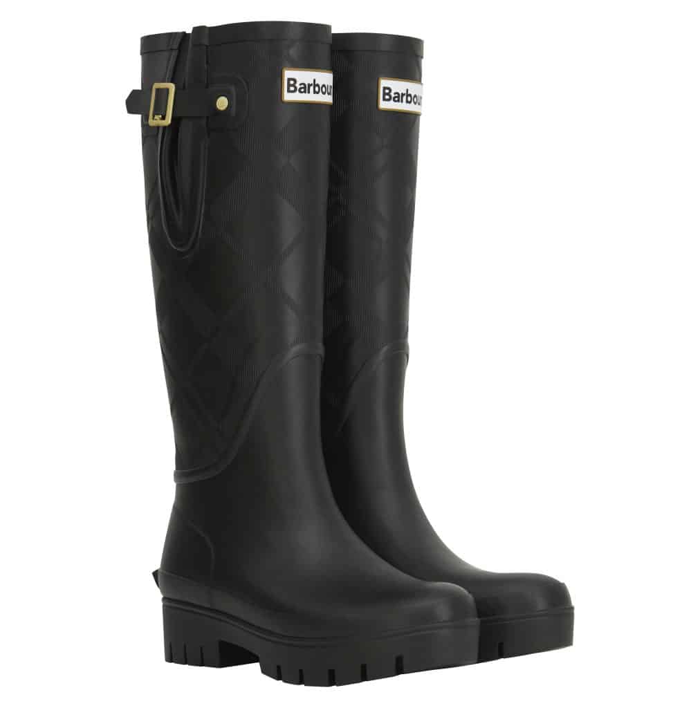 Barbour-bottes-pluie-femme-leighton-tartan-noir-semelle-epaisses-LRF0143BK11-4
