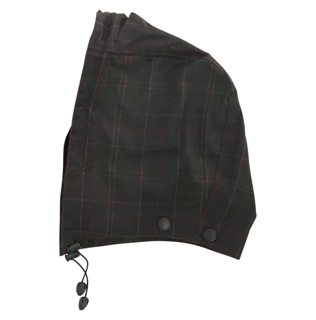 Capuche huilée Icons Tartan Barbour en coton ciré à motif tartan