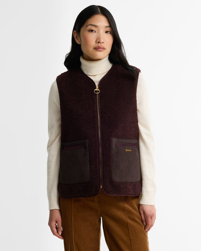 Gilet sans manches Bainford Barbour pour femme en polaire douce et chaude
