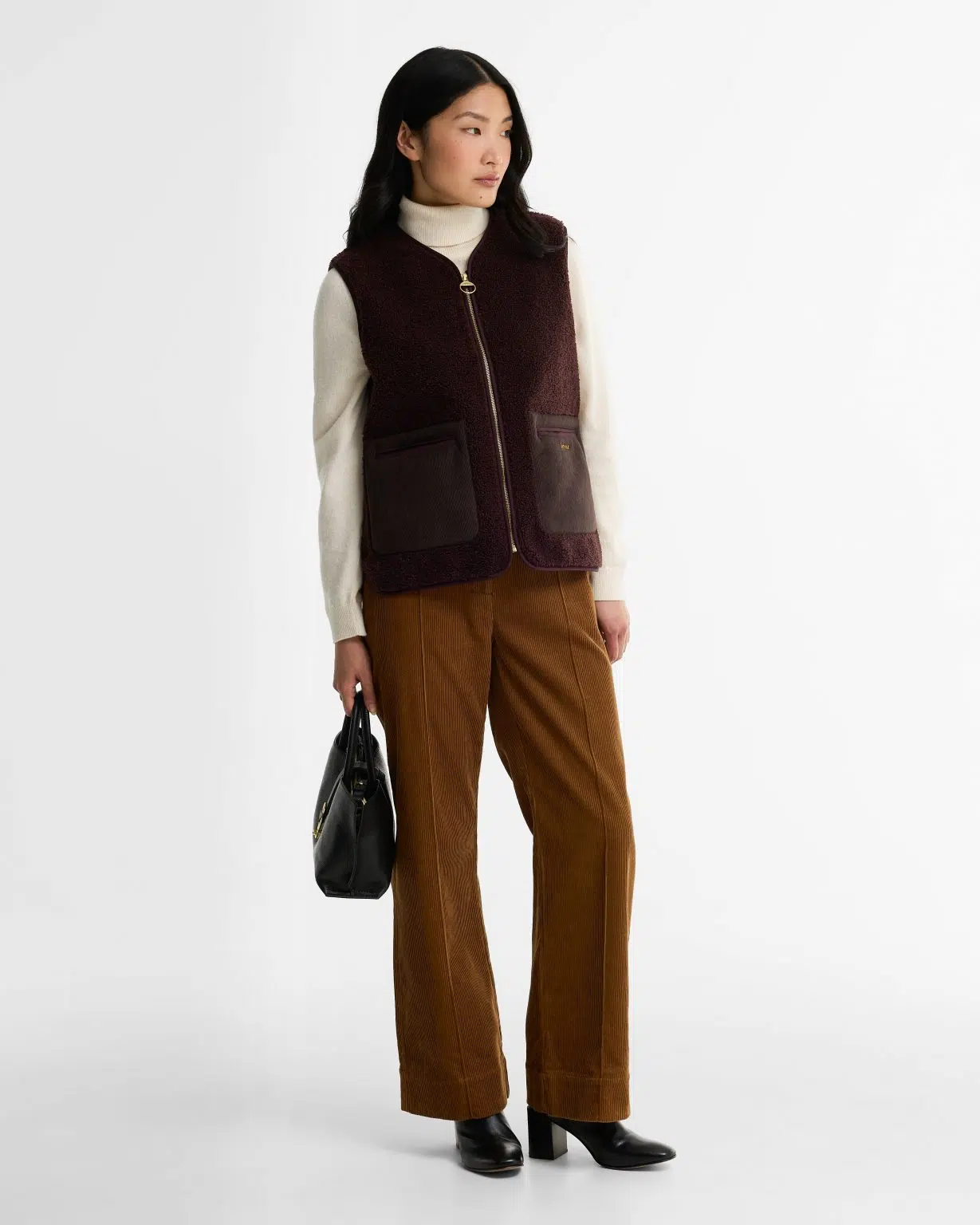 Gilet sans manches Bainford Barbour pour femme en polaire douce et chaude