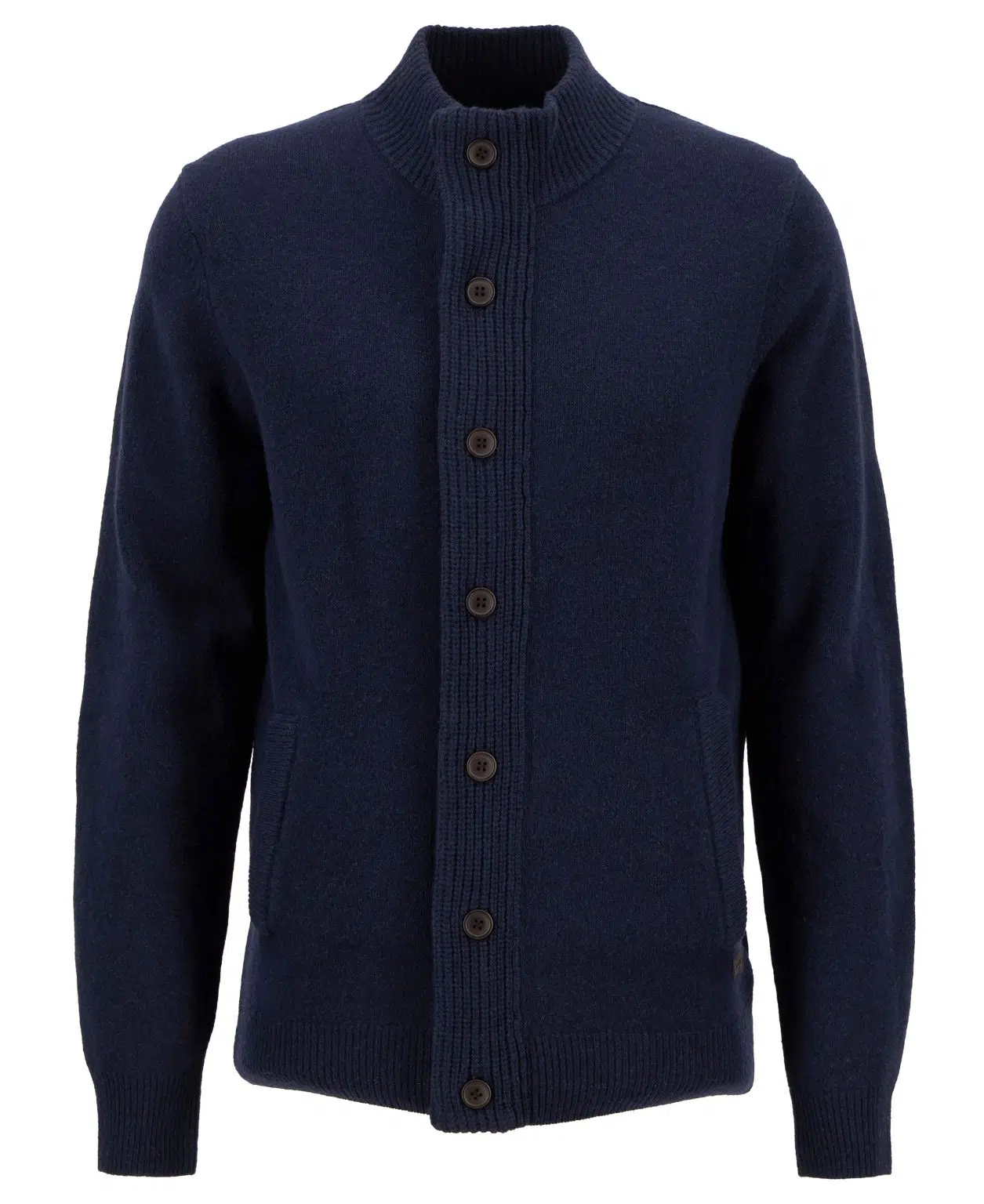 Gilet Barbour Patch Zip Through homme en laine avec fermeture zippée et coudières en daim