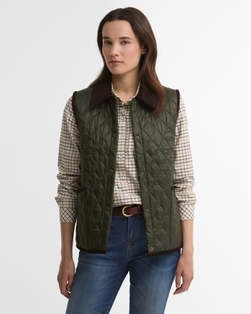 Gilet matelassé Darwen Barbour femme sans manches à coupe ajustable