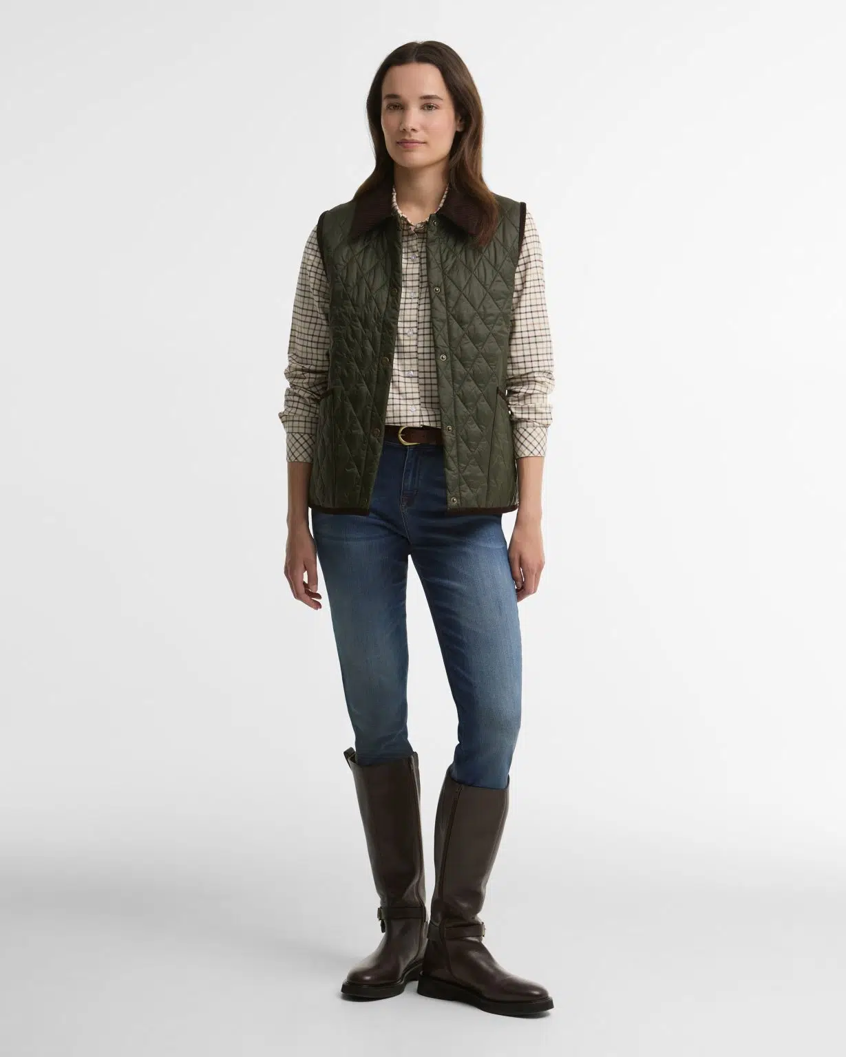 Gilet matelassé Darwen Barbour femme sans manches à coupe ajustable