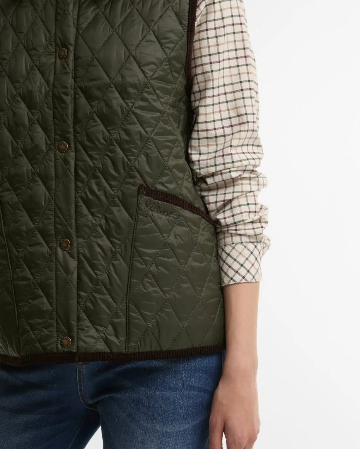 Gilet matelassé Darwen Barbour femme sans manches à coupe ajustable