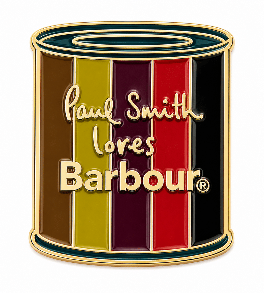 Pins Barbour x Paul Smith en métal émaillé