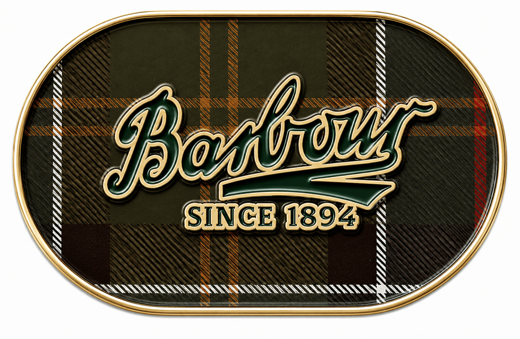 Pins Classic Logo Barbour en métal émaillé avec logo Barbour