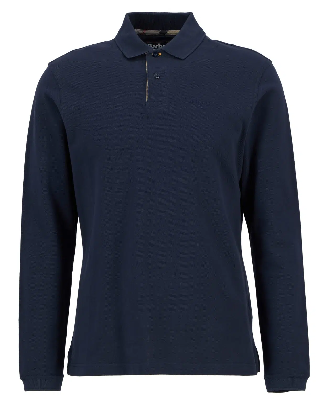 Polo à manches longues Barbour Tartan Pique pour homme en coton piqué avec détails tartan et logo brodé.