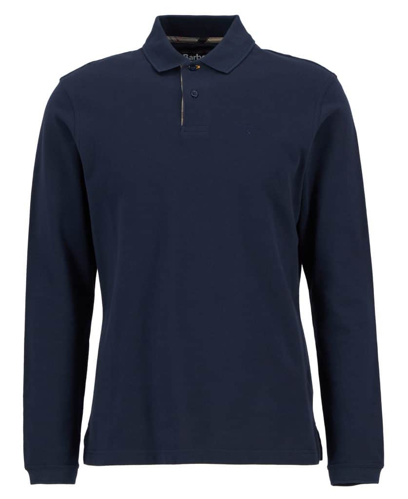 Polo à manches longues Barbour Tartan Pique pour homme en coton piqué avec détails tartan et logo brodé.