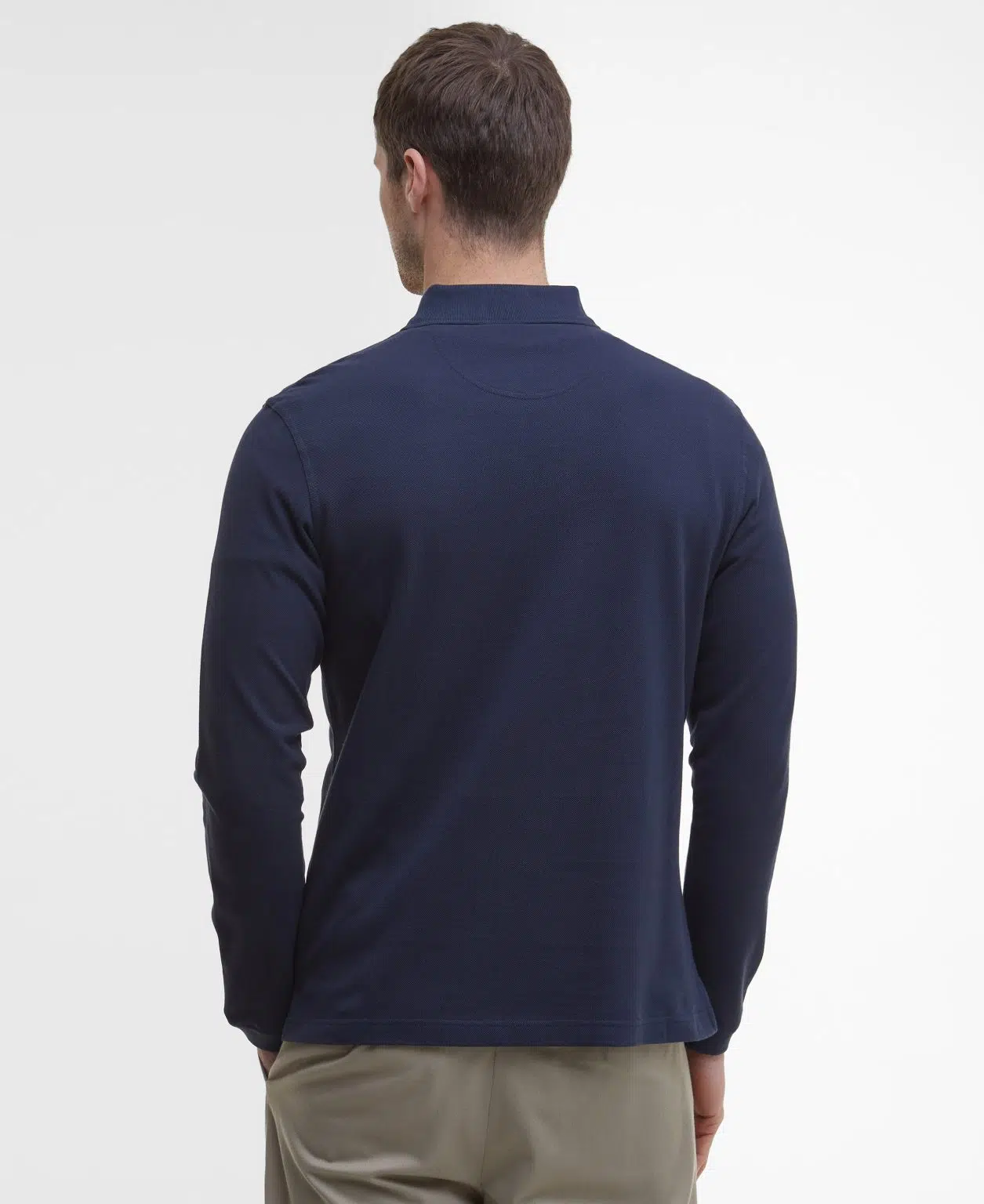 Polo à manches longues Barbour Tartan Pique pour homme en coton piqué avec détails tartan et logo brodé.