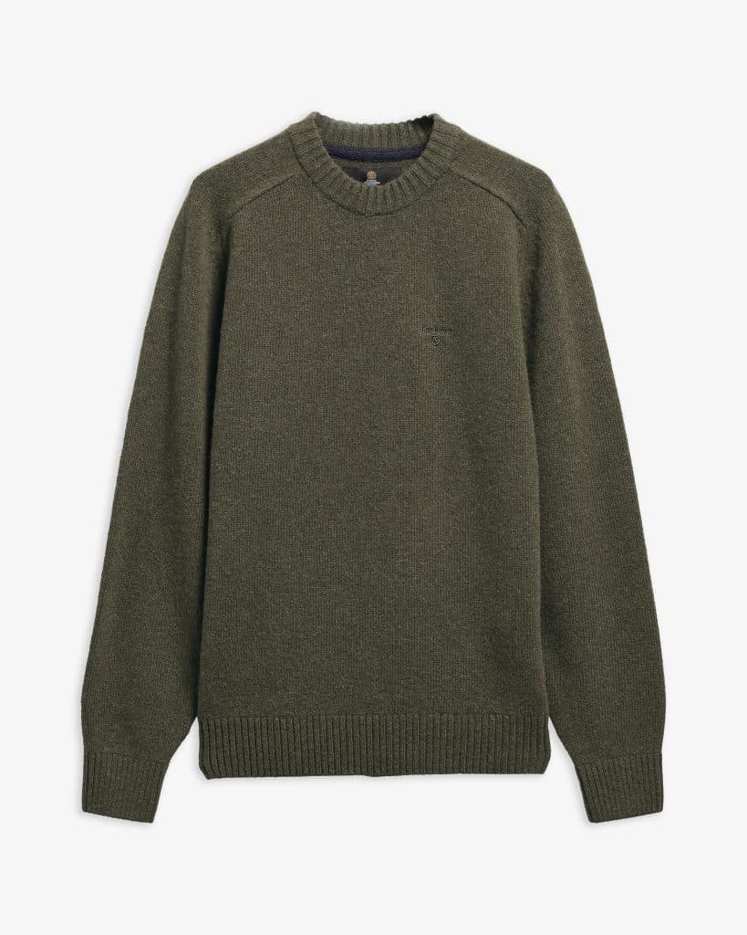 Pull col rond Newtown Barbour Homme en laine d’agneau