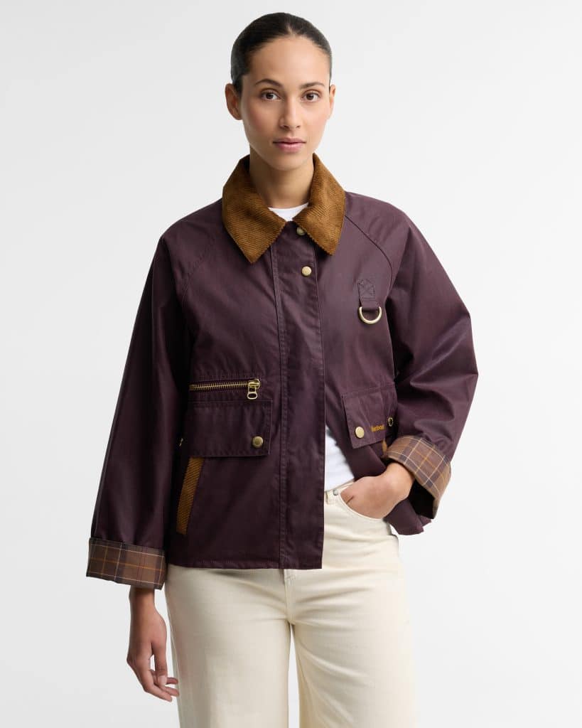 Veste huilée Barbour Cottingham pour femme en coton ciré