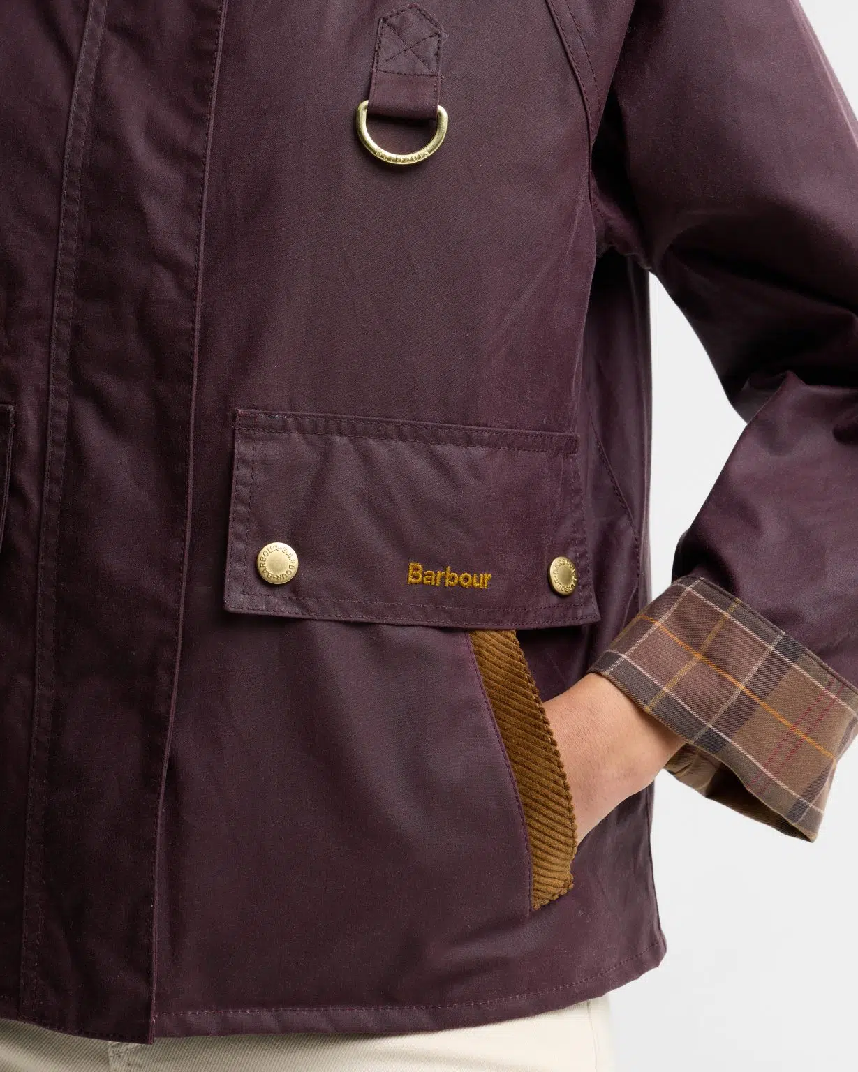 Veste huilée Barbour Cottingham pour femme en coton ciré