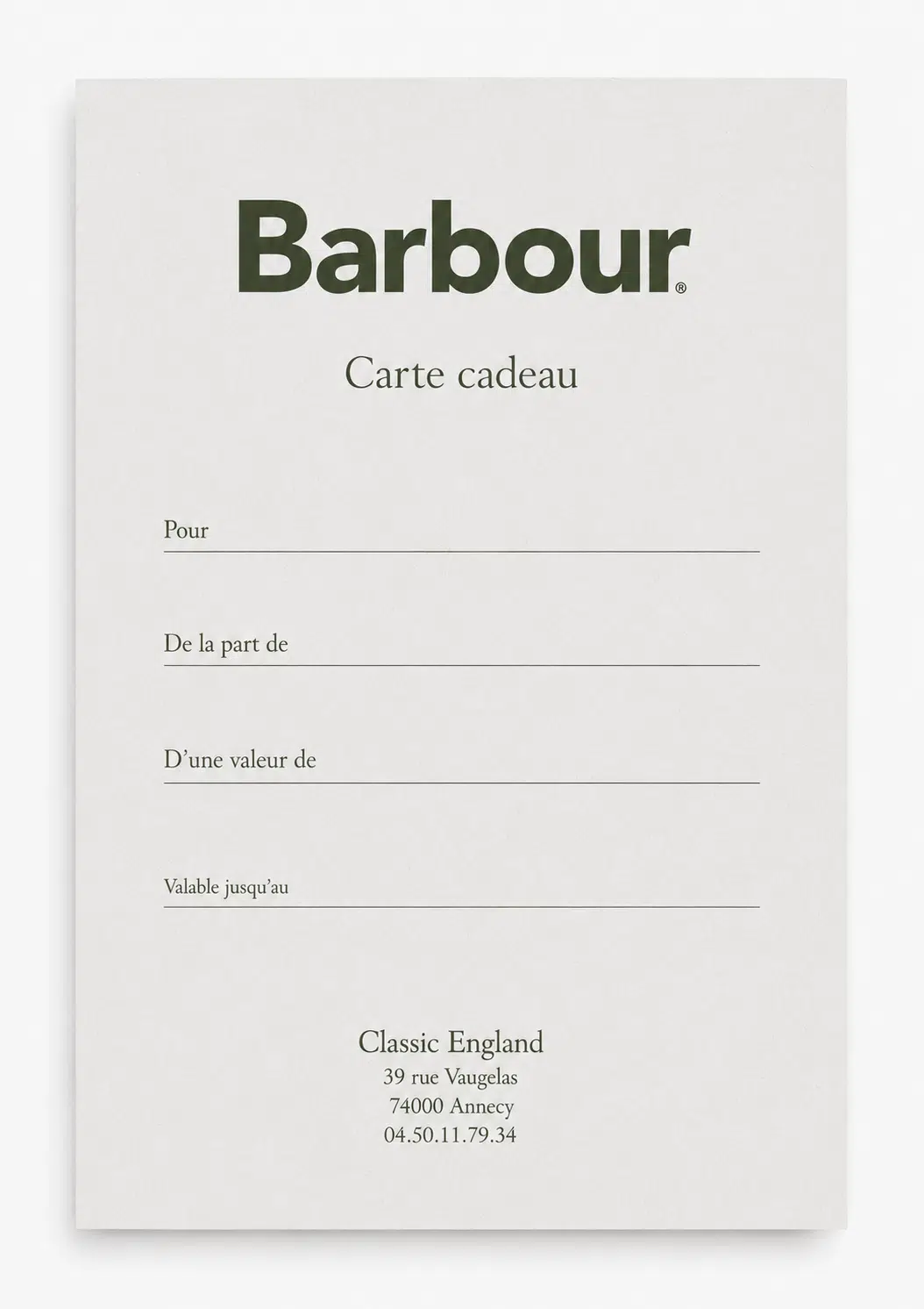 Carte cadeau