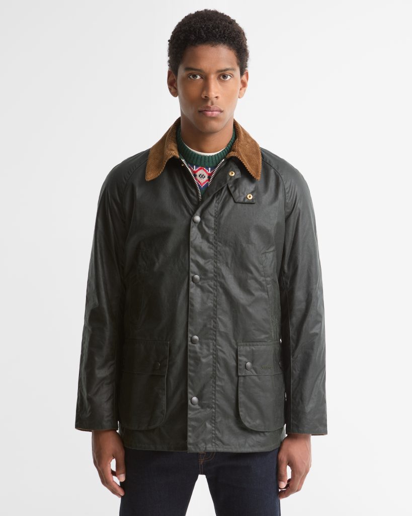 Veste huilée Festive Ashby Barbour pour homme en coton ciré avec col en velours côtelé