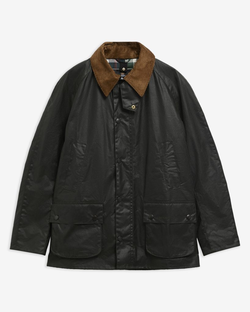 Veste huilée Festive Ashby Barbour pour homme en coton ciré avec col en velours côtelé