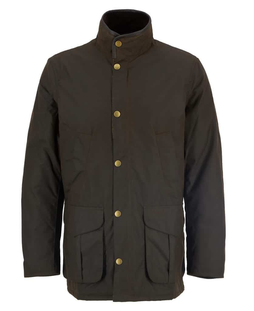 Veste huilée Barbour Hereford pour homme en coton ciré avec col en velours côtelé