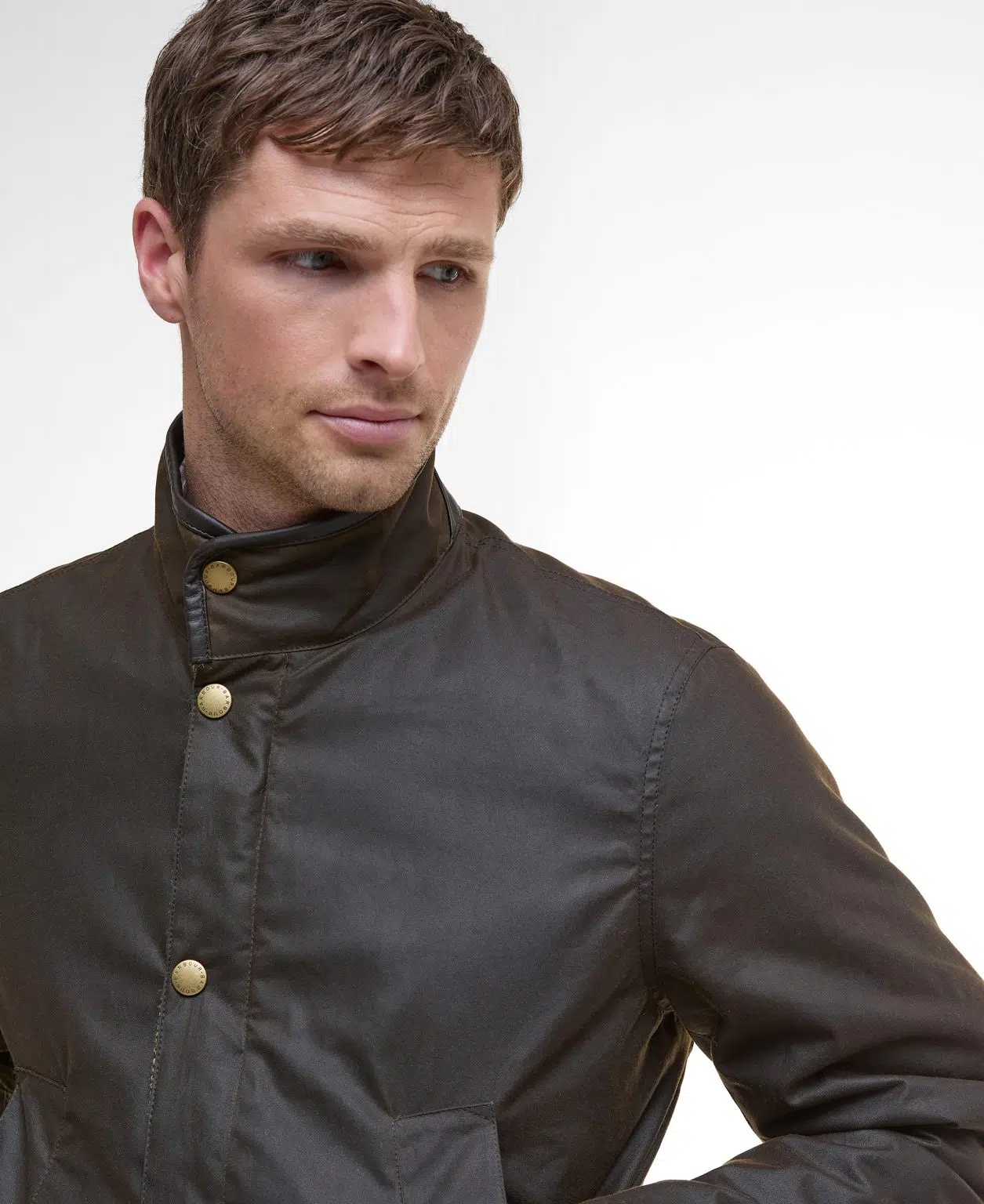 Veste huilée Barbour Hereford pour homme en coton ciré avec col en velours côtelé