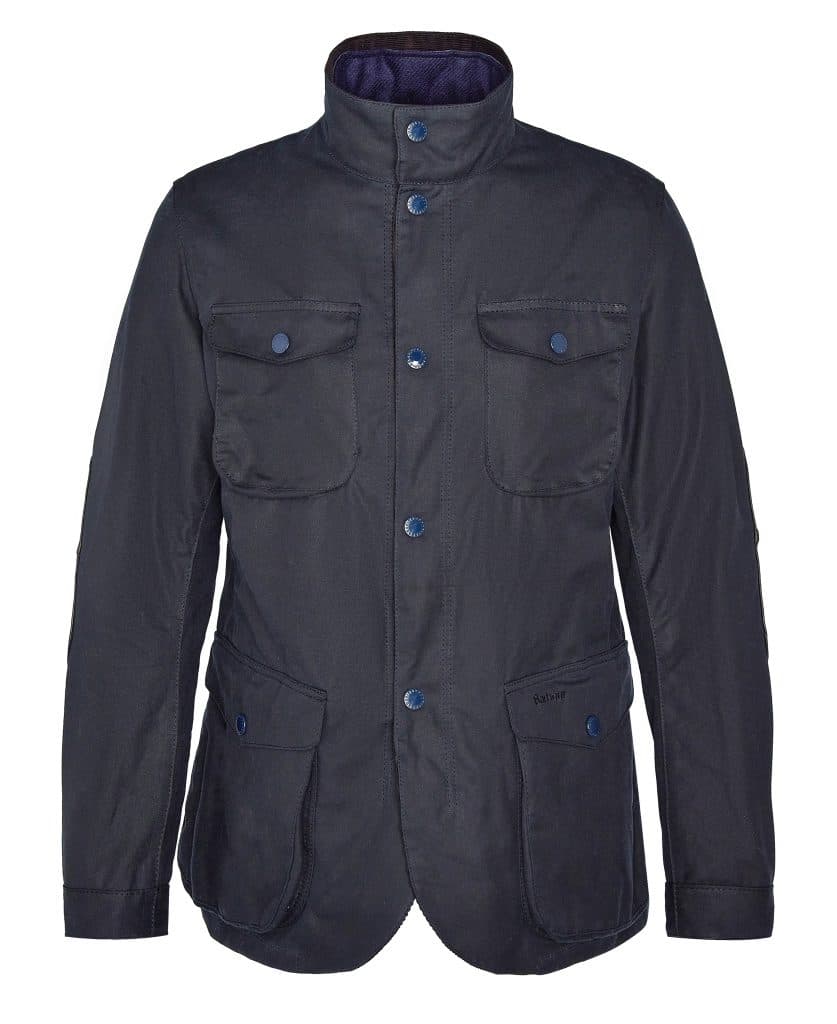 Veste Barbour Ogston pour homme en coton huilé avec gilet matelassé intégré, col en velours côtelé et poches avant.