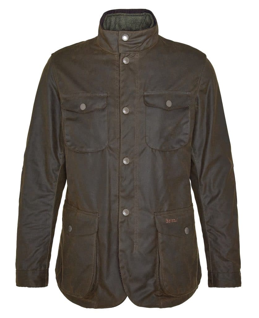 Veste Barbour Ogston pour homme en coton huilé avec gilet matelassé intégré, col en velours côtelé et poches avant.