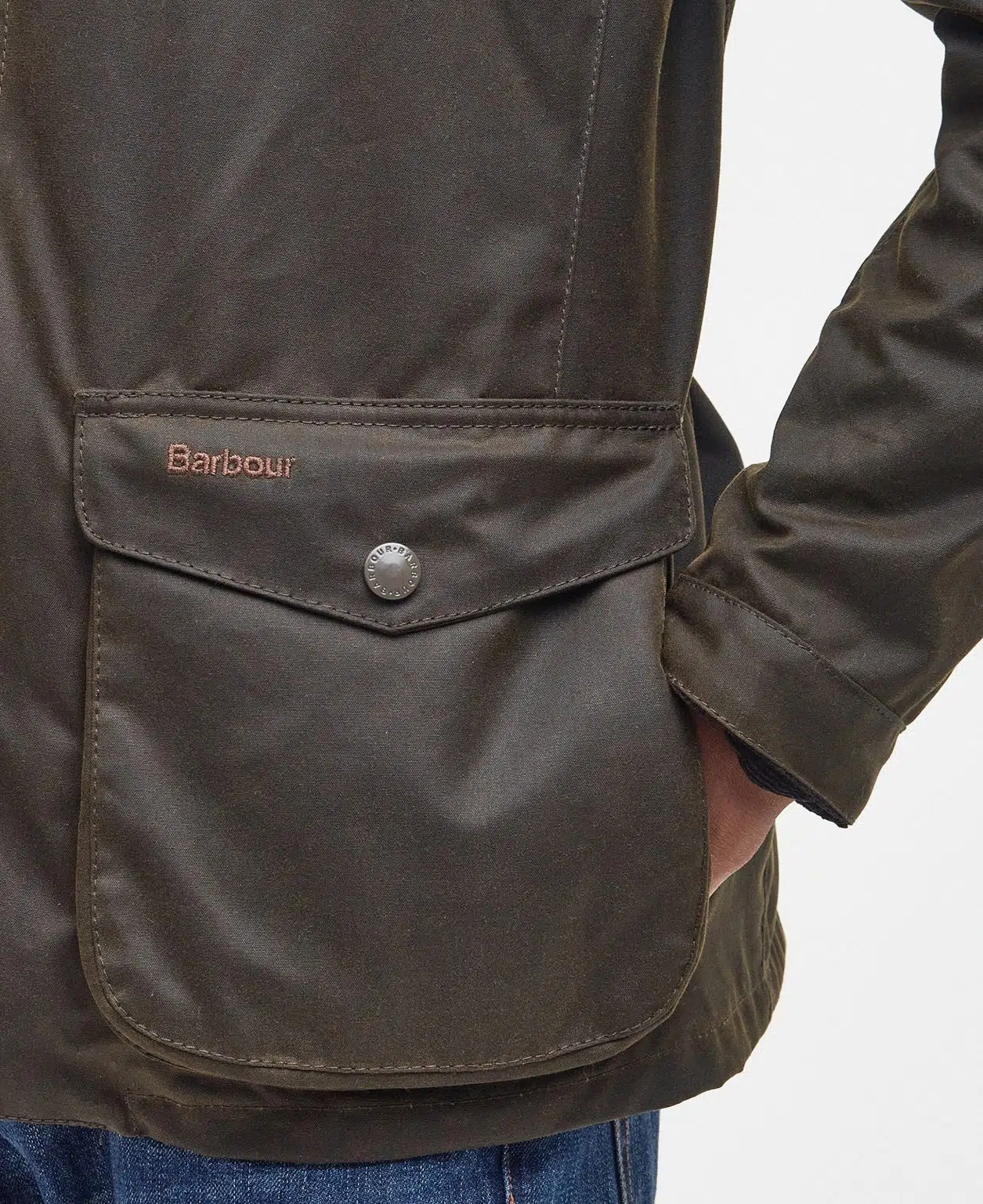 Veste Barbour Ogston pour homme en coton huilé avec gilet matelassé intégré, col en velours côtelé et poches avant.
