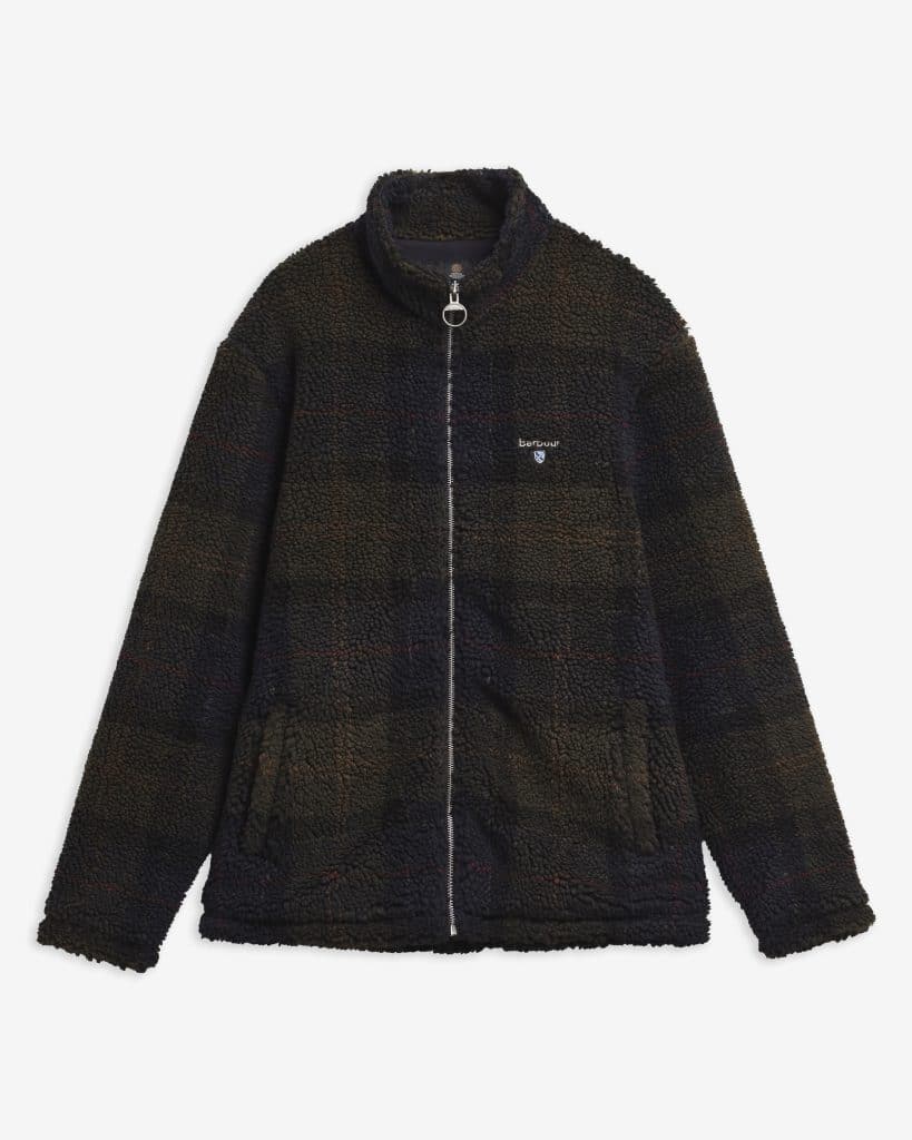 Veste polaire Barbour pour homme en polaire sherpa jacquard à motif tartan