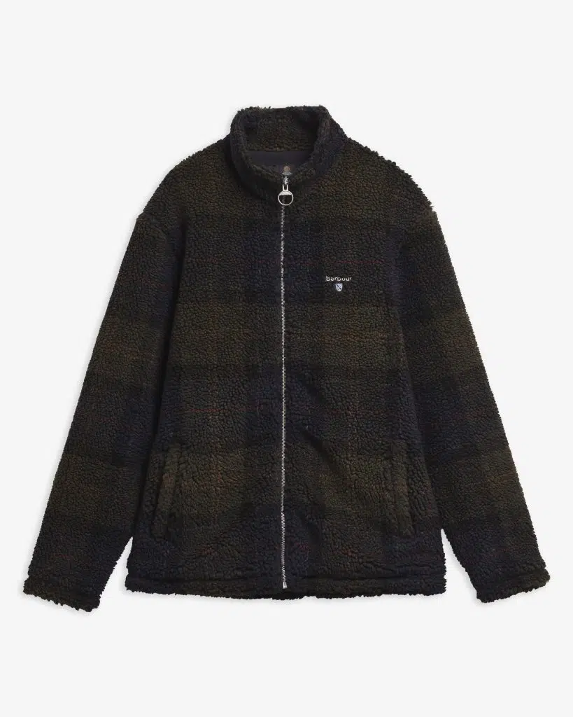 Veste polaire Barbour pour homme en polaire sherpa jacquard à motif tartan